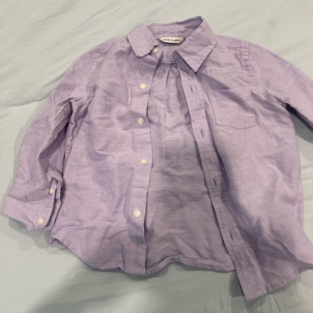 Janie and Jack oxford shirt lavender